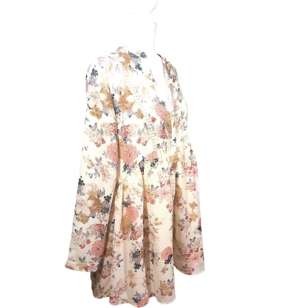 En Creme Top Womens S Beige Bohemian Baby Doll Relaxed Lace Cottagecore Feminine - Picture 8 of 10